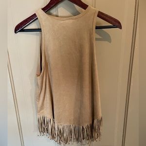 Cute fringe tank top never worn